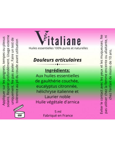 Douleurs articulaires – Roll-on apaisant naturel | Vitaliane
