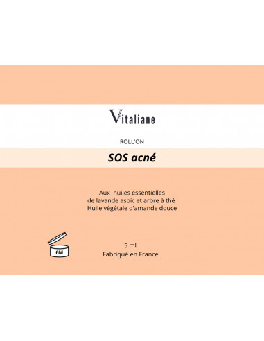 SOS Bouton d’acné – Roll-on purifiant & apaisant | Vitaliane
