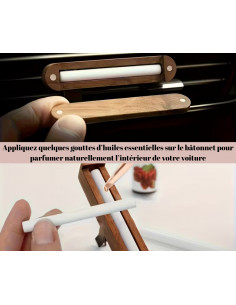 Diffuseur Parfum Voiture en Bois Naturel 2