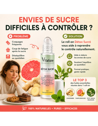 Roll-on Détox Sucrée – Équilibre & envies sucrées | Vitaliane