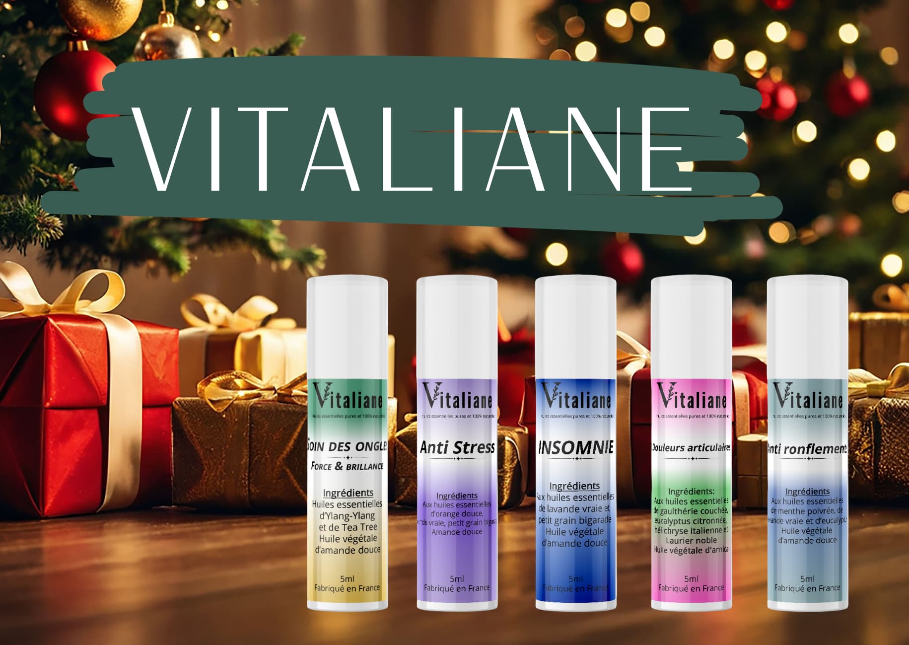 Roll-on bien-$être aux huiles essentielles vitaliane