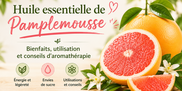 Huile essentielle de pamplemousse : bienfaits, utilisation et conseils d’aromathérapie