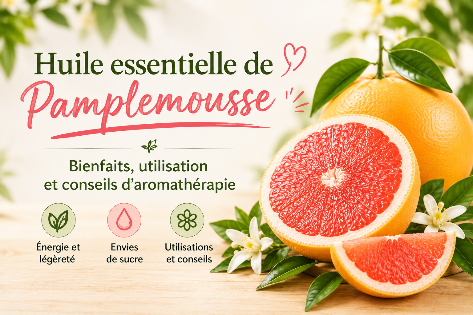 Huile essentielle de pamplemousse : bienfaits, utilisation et conseils d’aromathérapie